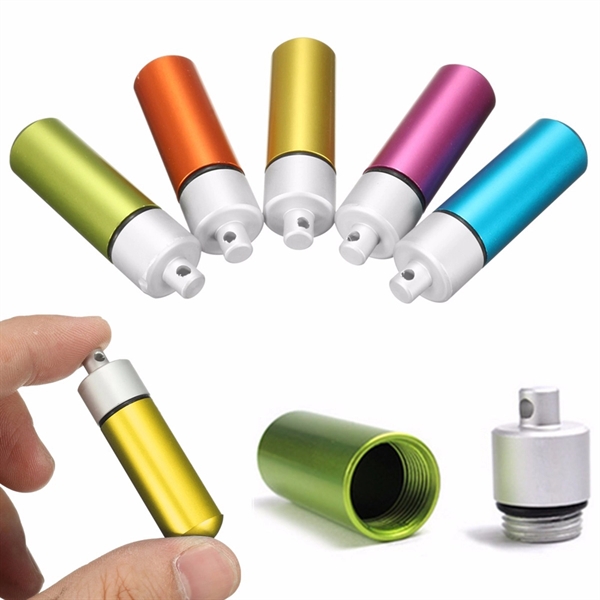 Waterproof Aluminum Medicine Pill Capsule Case Keychain - Waterproof Aluminum Medicine Pill Capsule Case Keychain - Image 0 of 6
