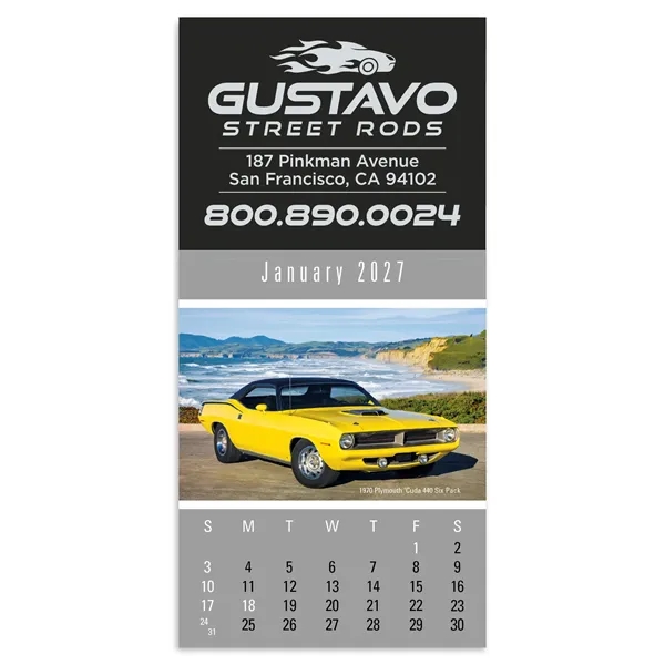Custom Triumph® Calendars Press-N-Stick Cruisin' Cars Calendar