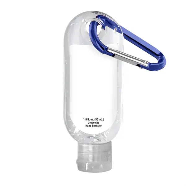 Clear Sanitizer in Clear Bottle with Carabiner - 1.9 oz.