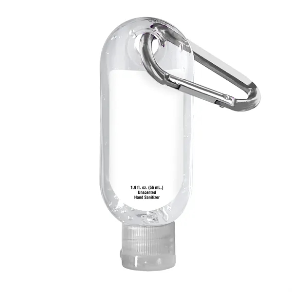 Clear Sanitizer in Clear Bottle with Carabiner - 1.9 oz.