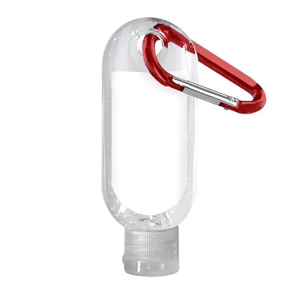 Clear Sanitizer in Clear Bottle with Carabiner - 1.9 oz.