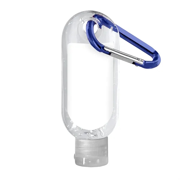 Clear Sanitizer in Clear Bottle with Carabiner - 1.9 oz.