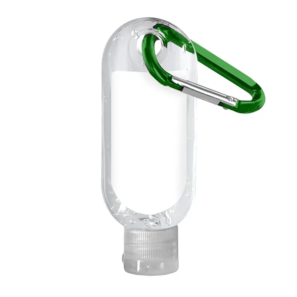 Clear Sanitizer in Clear Bottle with Carabiner - 1.9 oz.
