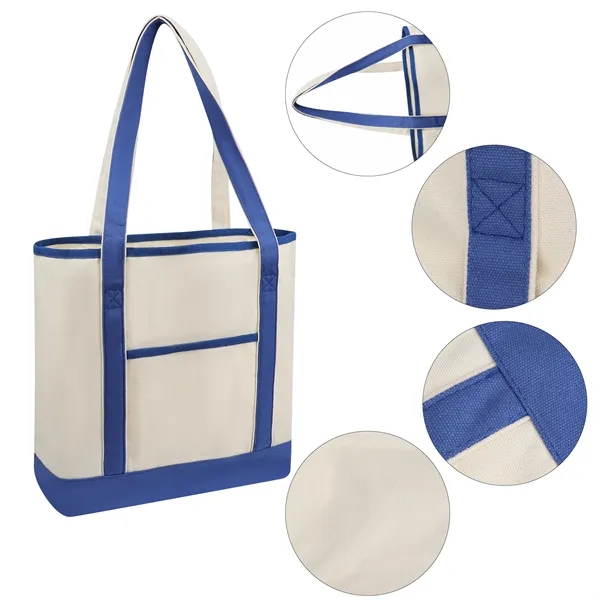 10Oz Two Tone Canvas Grocery Tote Bag