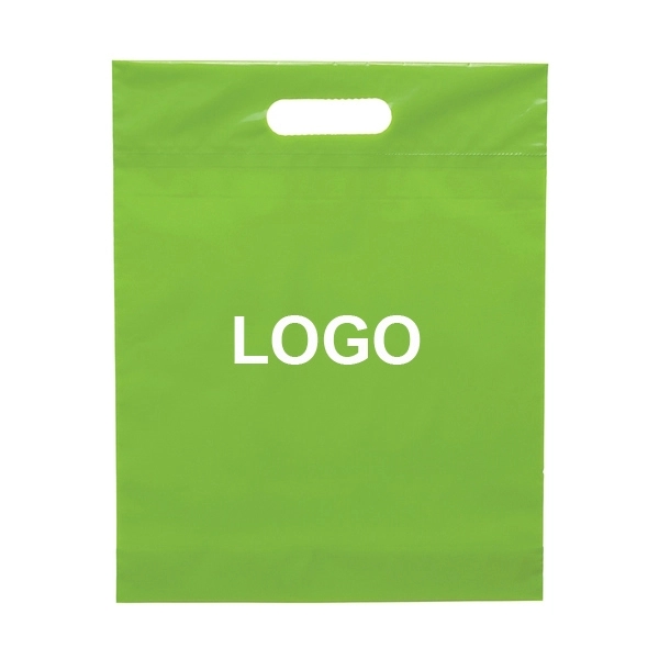 Die Cut Handle Plastic PE Bag Different Sizes - Die Cut Handle Plastic PE Bag Different Sizes - Image 1 of 3