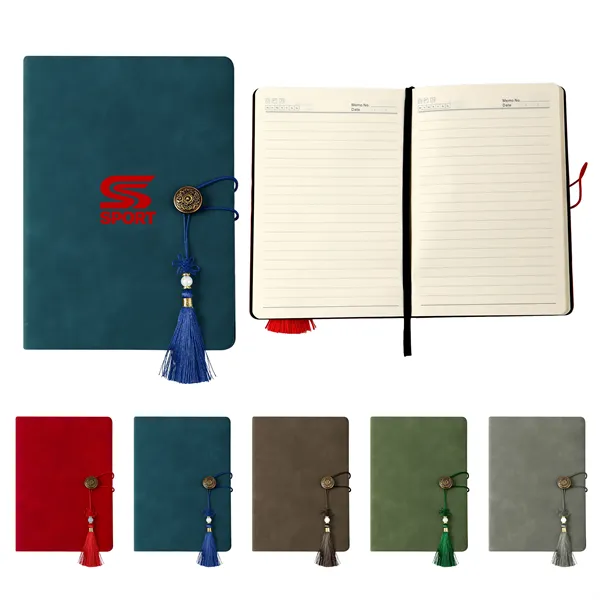 A5 PU Leather Business Notebook W/ Tassel