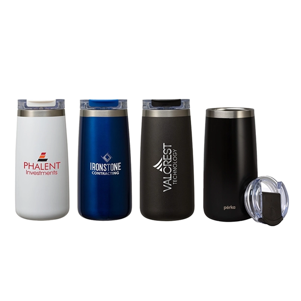 Perka® Erie 16 oz. Double Wall Stainless Steel Tumbler - Perka® Erie 16 oz. Double Wall Stainless Steel Tumbler - Image 0 of 4