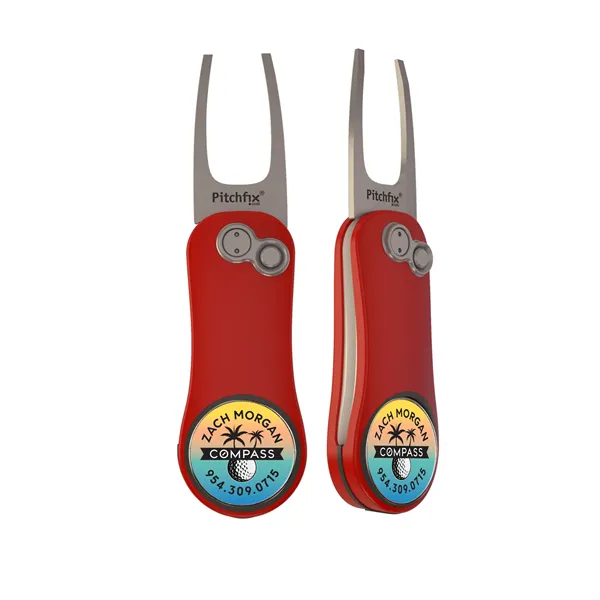 Pitchfix Hybrid 2.0 Golf Divot Tool with Custom Ball Marker