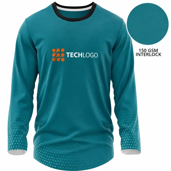 Unisex 150 GSM Interlock Long Sleeve Sublimation T-Shirt