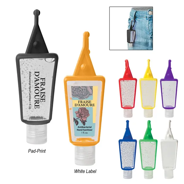 1 Oz. Hand Sanitizer In Silicone Holder