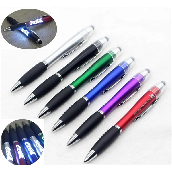 Light-Up Logo Stylus Pen - Light-Up Logo Stylus Pen - Image 0 of 2