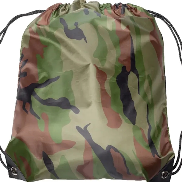 Black Trim Drawstring Bag