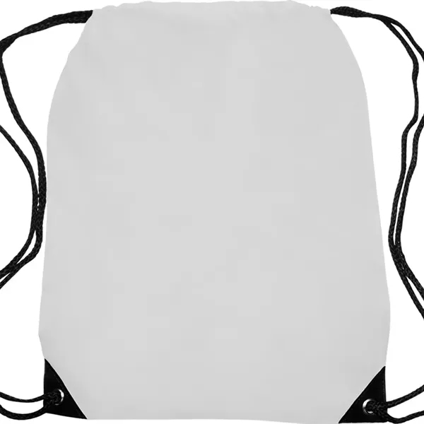 Black Trim Drawstring Bag