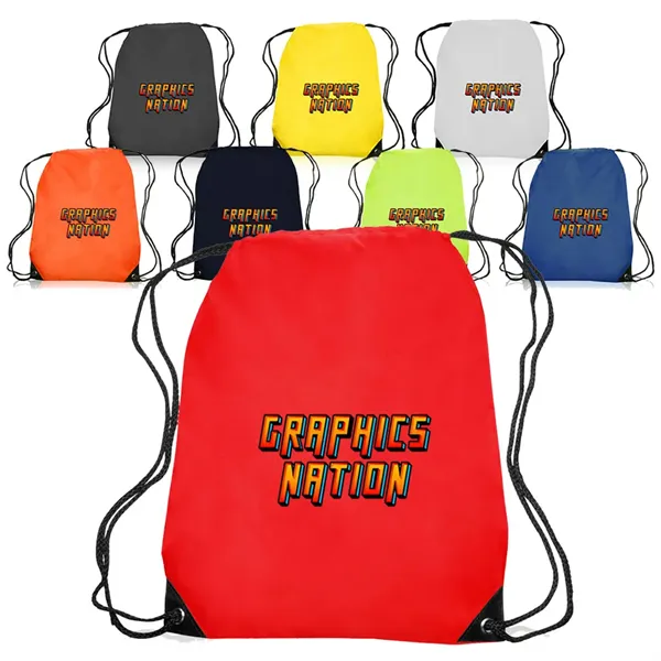 Black Trim Drawstring Bag