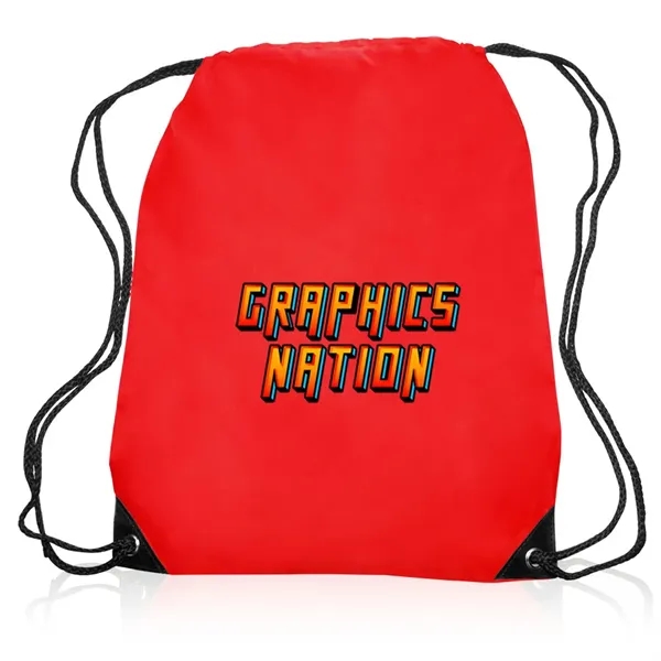 Black Trim Drawstring Bag