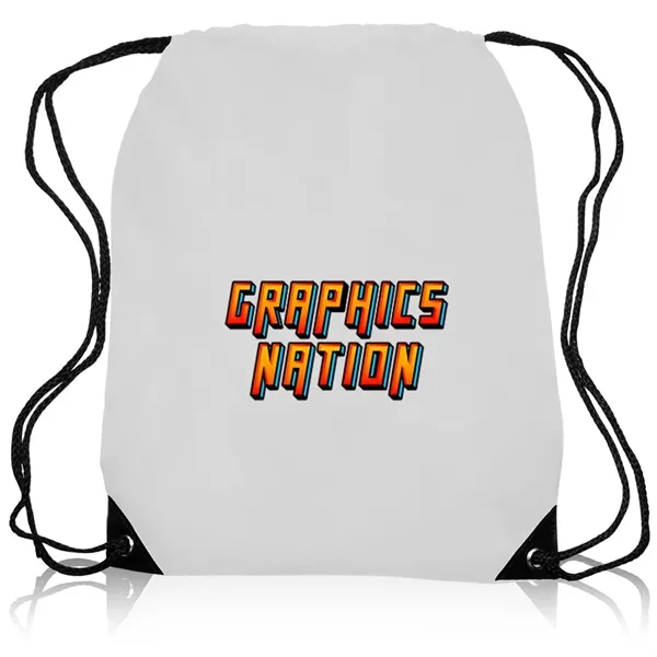 Black Trim Drawstring Bag