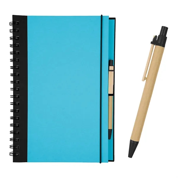 Eco-Inspired 7" x 10" Spiral Notebook & Pen