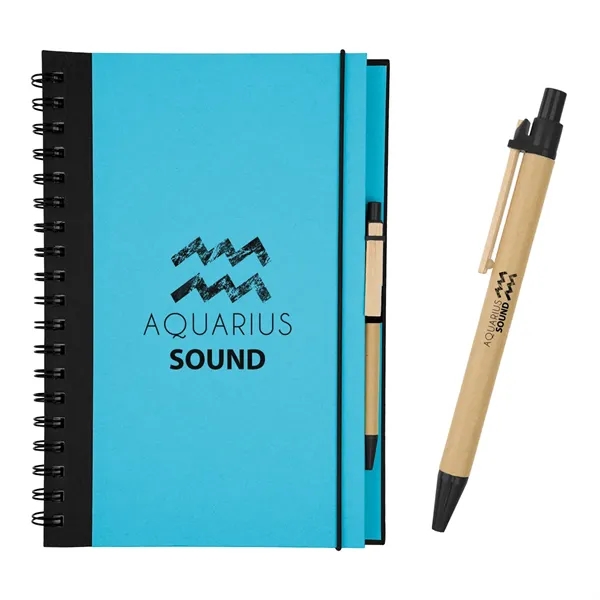 Eco-Inspired 7" x 10" Spiral Notebook & Pen