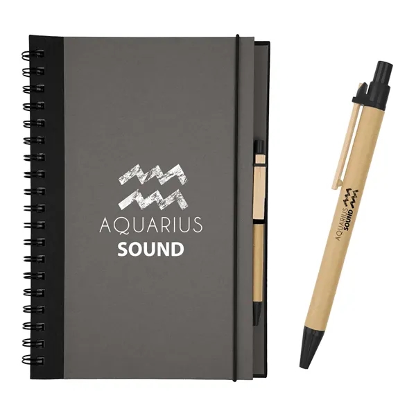 Eco-Inspired 7" x 10" Spiral Notebook & Pen