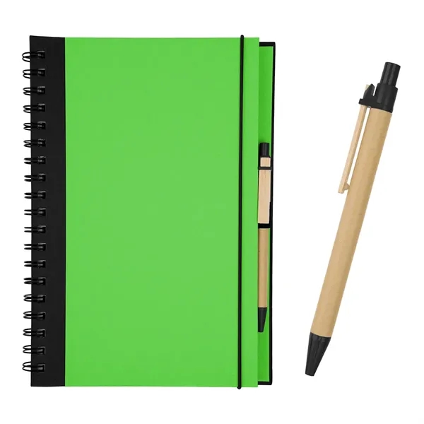 Eco-Inspired 7" x 10" Spiral Notebook & Pen