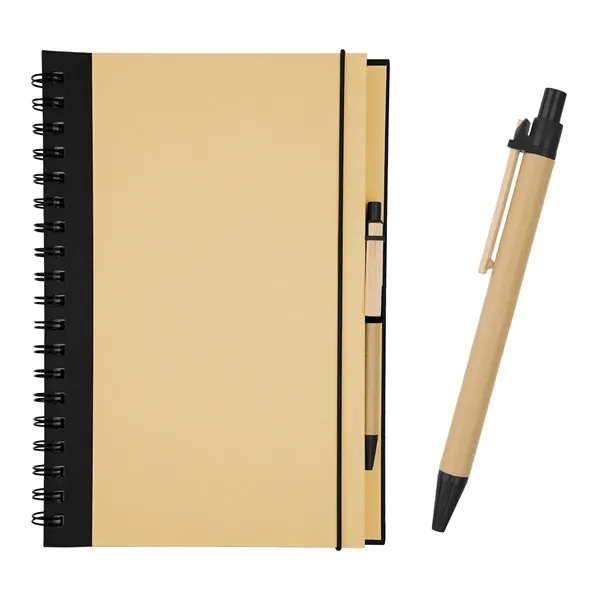 Eco-Inspired 7" x 10" Spiral Notebook & Pen