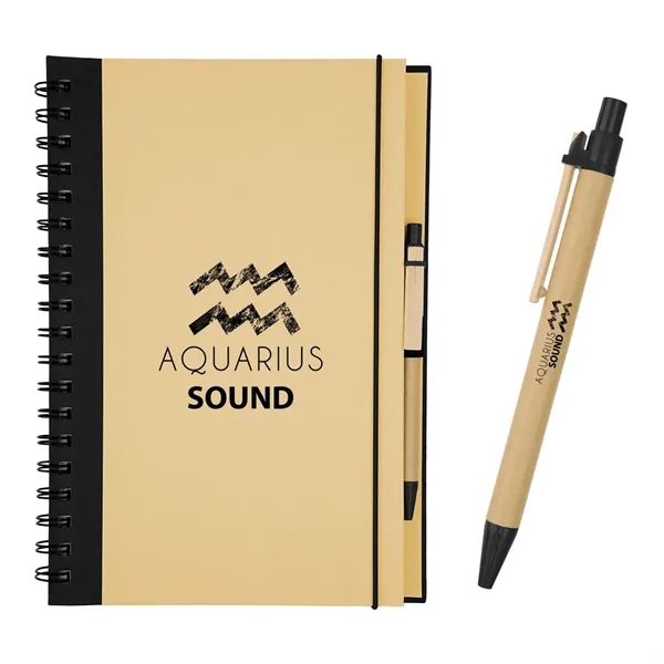 Eco-Inspired 7" x 10" Spiral Notebook & Pen