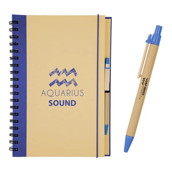 Eco-Inspired 7" x 10" Spiral Notebook & Pen