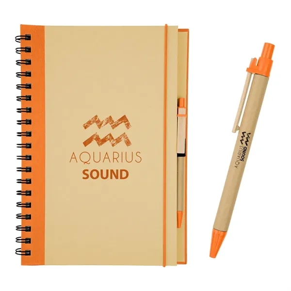 Eco-Inspired 7" x 10" Spiral Notebook & Pen