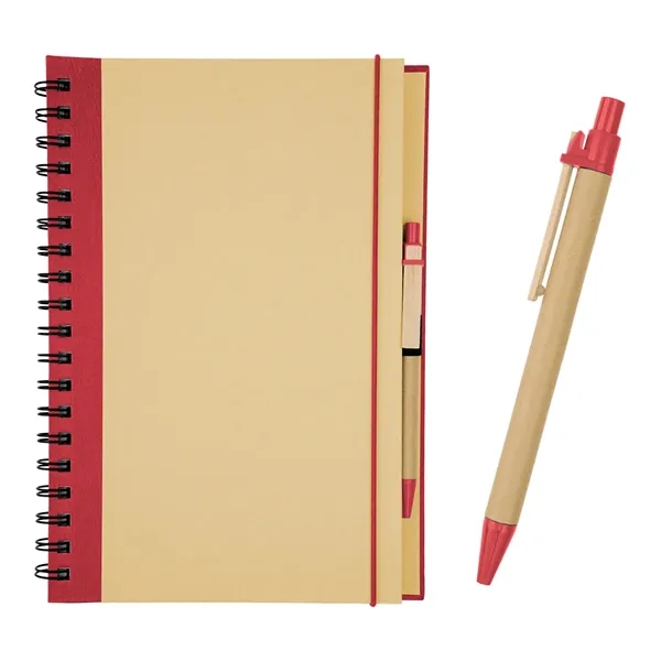Eco-Inspired 7" x 10" Spiral Notebook & Pen