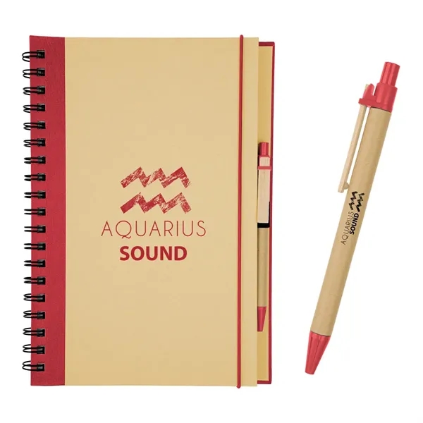 Eco-Inspired 7" x 10" Spiral Notebook & Pen