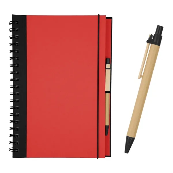 Eco-Inspired 7" x 10" Spiral Notebook & Pen