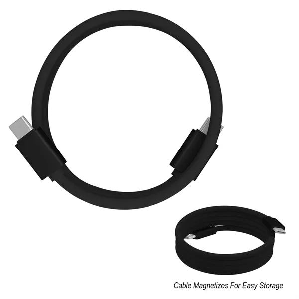Custom 100W Magnetic Silicone Type-C Charging Cable