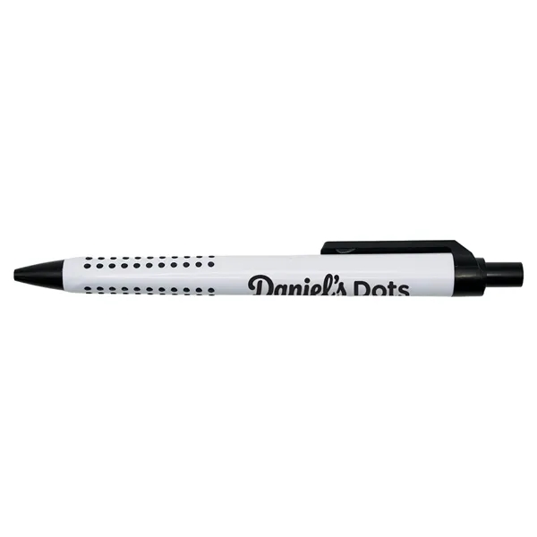 Recycled Plastic Pen with Dotted Rubber Grip
