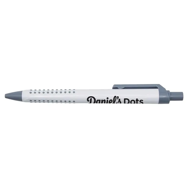 Recycled Plastic Pen with Dotted Rubber Grip