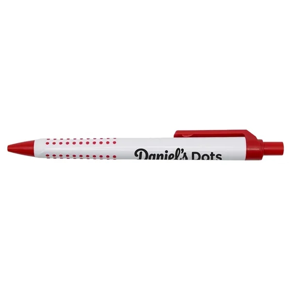 Recycled Plastic Pen with Dotted Rubber Grip