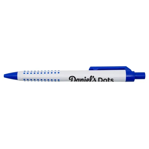 Recycled Plastic Pen with Dotted Rubber Grip