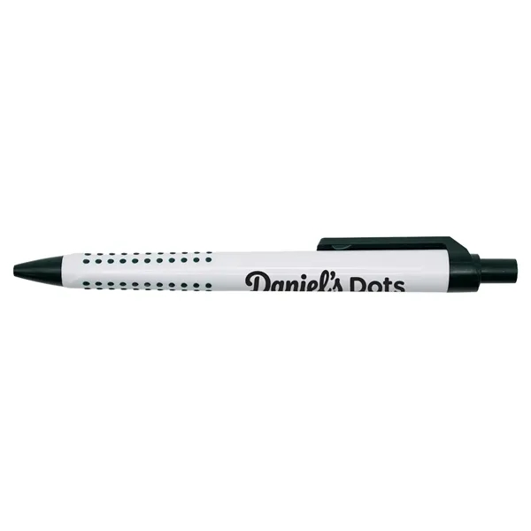 Recycled Plastic Pen with Dotted Rubber Grip