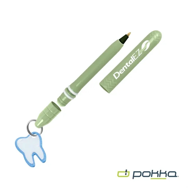 Pokka® Pocket Pen w/Dock & Chrome Keyring & Charm