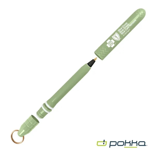 Pokka® Pocket Pen w/Dock & Gold Keyring