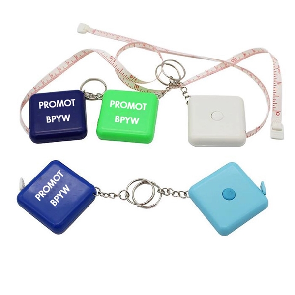 Personalized House Shape Tape Measure Keychains - Tape Measures Keychains