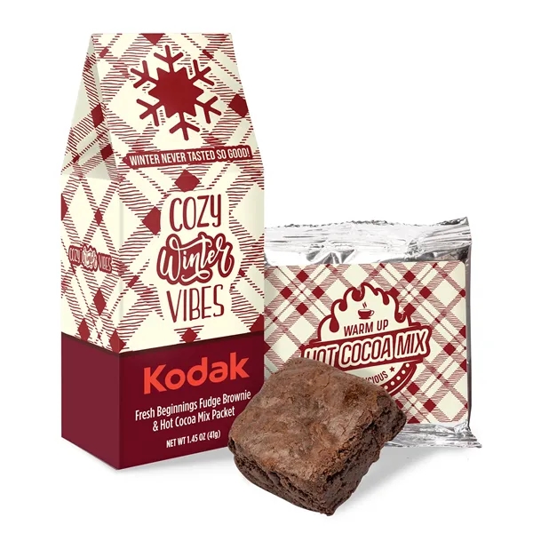 Fresh Beginnings Fudge Brownie and Hot Cocoa in Gable Box
