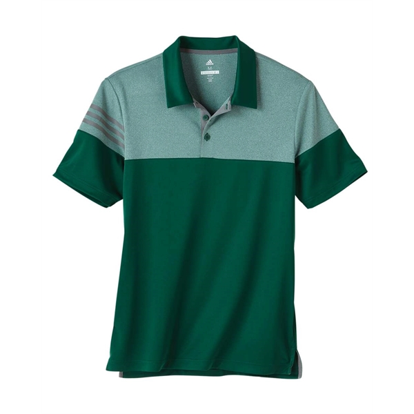 Adidas Heathered 3-Stripes Colorblocked Polo - Adidas Heathered 3-Stripes Colorblocked Polo - Image 16 of 31