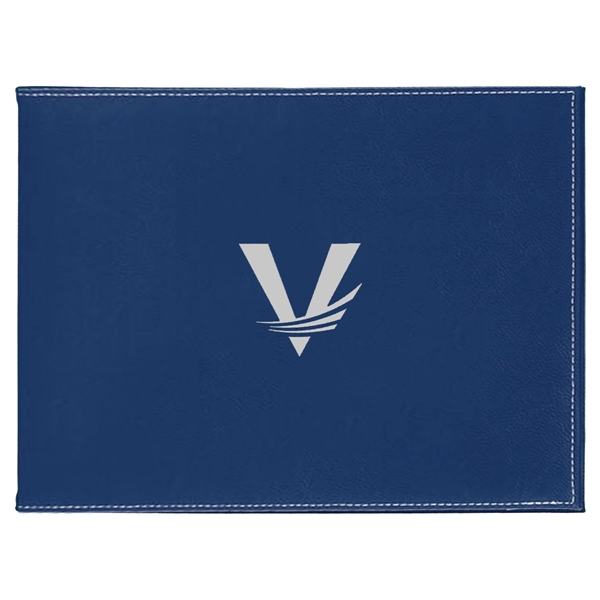 Leatherette Blue/Silver Certificate Holder - Leatherette Blue/Silver Certificate Holder - Image 0 of 3