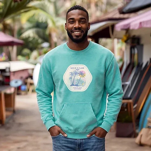 Unisex Crewneck W/Kangaroo Pocket-Full Color