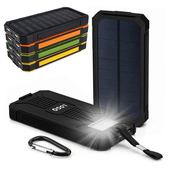 Dual USB Solar-Battery Charger External Battery Pack - Dual USB Solar-Battery Charger External Battery Pack - Image 0 of 2