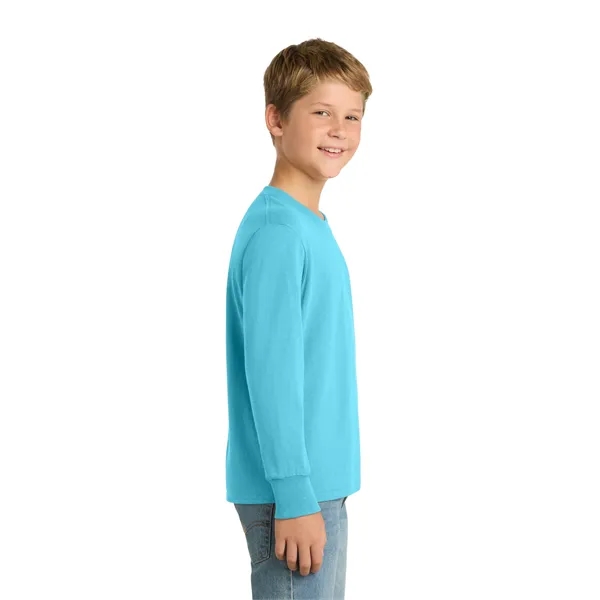 Port & Co Youth Long Sleeve Core Cotton Tee.