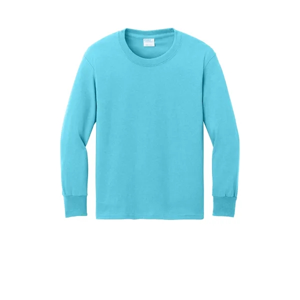 Port & Co Youth Long Sleeve Core Cotton Tee.