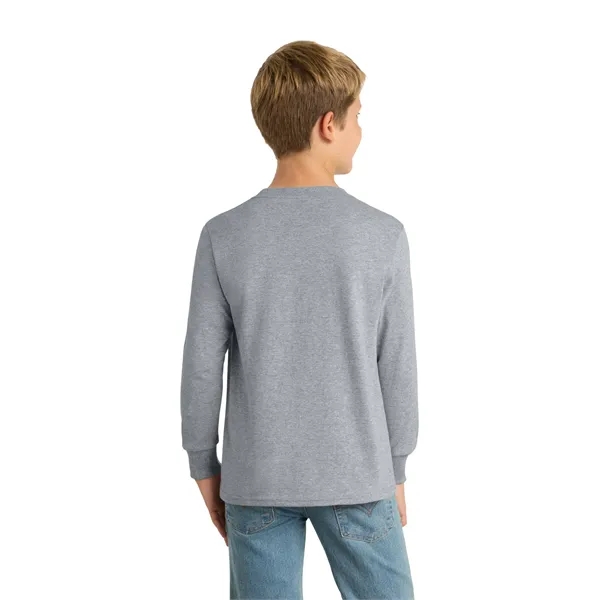 Port & Co Youth Long Sleeve Core Cotton Tee.