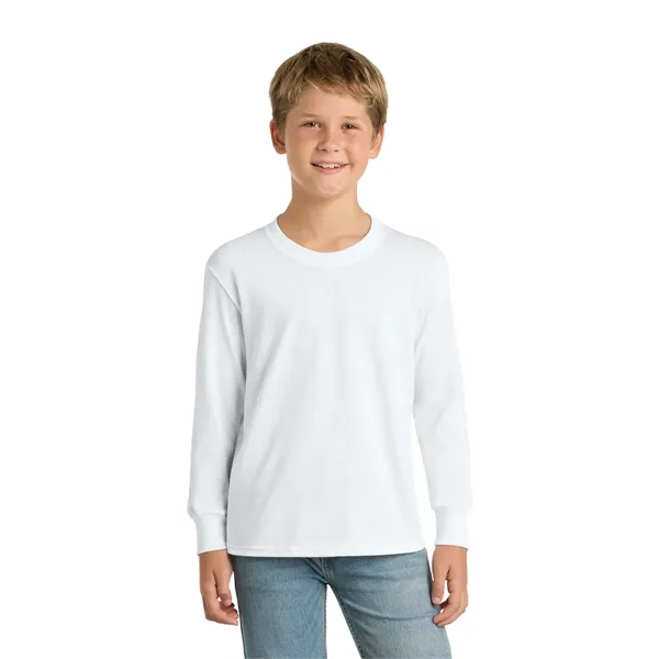 Port & Co Youth Long Sleeve Core Cotton Tee.