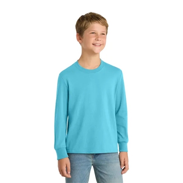 Port & Co Youth Long Sleeve Core Cotton Tee.